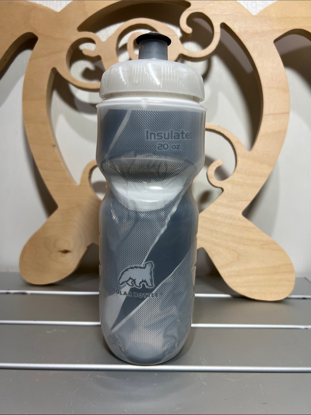 Polar Bottle Insulated 20 oz Water Bottle - Gray & White